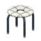 Donut Stool (Black - Checkered White) NH Icon.png