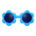 Flower sunglasses's Blue variant