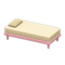 Simple Bed (Pink - White) NH Icon.png
