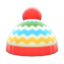 Colorful Striped Knit Cap (Red) NH Icon.png