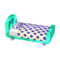 Polka-Dot Bed (Emerald - Grape Violet) NL Model.png