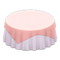 Large Covered Round Table (Pink - Plain White) NH Icon.png