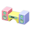 Wooden-Block Stereo (Pastel)