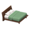 Artful Bed (Dark Wood - Deep Green) NH Icon.png