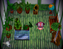 T-Bone's house interior in Animal Crossing