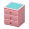 Simple Small Dresser (Pink - Light Blue) NH Icon.png