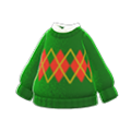 Argyle Sweater (Green) NH Storage Icon.png
