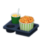 Popcorn Snack Set (Caramel & Iced Tea - Green Stripes) NH Icon.png