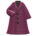 Long pleather coat's Purple variant