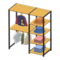 Midsized Clothing Rack (Natural Wood - Kids' Clothes) NH Icon.png