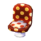 Polka-Dot Chair (Cola Brown - Red and White) NL Model.png