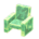 Frozen chair's Ice green variant