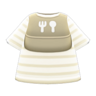 Tee with Silicone Bib (Baby Gray) NH Icon.png