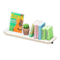 Wall-Mounted Bookshelf (White - Music) NH Icon.png