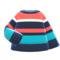Colorful Striped Sweater (Navy, Light Blue & Pink) NH Icon.png