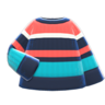 Colorful Striped Sweater (Navy, Light Blue & Pink) NH Icon.png