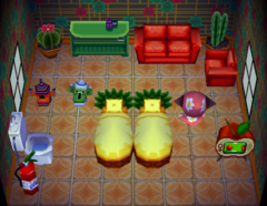 Carmen's house interior in Animal Crossing