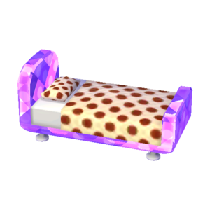 Polka-Dot Bed (Amethyst - Cola Brown) NL Model.png