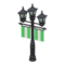 Street Lamp with Banners (Black - Green) NH Icon.png