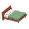 Artful Bed (Cherry Wood - Deep Green) NH Icon.png