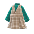 Checkered Jumper Dress (Green) NH Storage Icon.png
