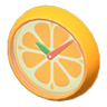 orange wall-mounted clock