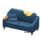 Sloppy Sofa (Navy Blue - Yellow) NH Icon.png