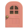 Pink Windowed Door (Round) NH Icon.png