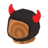 Red horned hat
