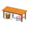 Sloppy Table (Natural Wood - Kids) NH Icon.png