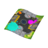 Ink-splattered floor