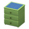 Simple Small Dresser (Green - Blue) NH Icon.png