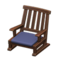 Artful Chair (Dark Wood - Dark Blue) NH Icon.png