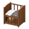 Baby Bed (Dark Wood - Black) NH Icon.png