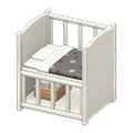 Baby Bed (White - Black) NH Icon.png