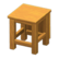 Box-shaped seat's Natural wood variant