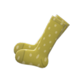 Dotted Knee-High Socks (Yellow) NH Icon.png