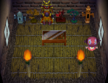 Rollo's house interior in Animal Crossing