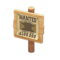 Plain Wooden Shop Sign (Natural - Wanted) NH Icon.png