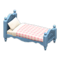 Ranch Bed (Blue - Pink Gingham) NH Icon.png