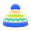Colorful Striped Knit Cap (Blue) NH Icon.png