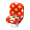 Polka-Dot Chair (Red and White - Cola Brown) NL Model.png