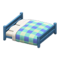 Wooden Double Bed (Blue - Blue) NH Icon.png