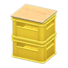 stacked bottle crates