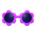Flower sunglasses's Purple variant