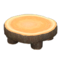 Log Round Table (Dark Wood - None) NH Icon.png