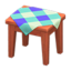 Wooden Mini Table (Cherry Wood - Blue)