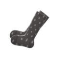 Dotted Knee-High Socks (Black) NH Icon.png