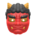 Horned-ogre mask's Red variant