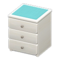Simple Small Dresser (White - Light Blue) NH Icon.png